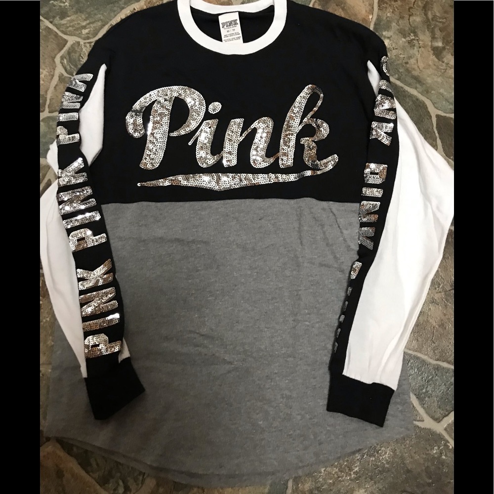 Victoria Secret Pink BLING Crew XS (Oversized)